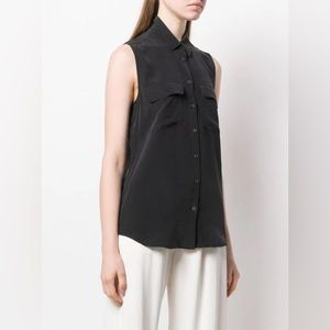 Equipment Black Sleeveless Blouse